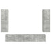 Set comodă TV Pe perete 3 pcs Gri din beton Lemn compozit - WALTI WALTI