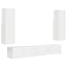 Set comodă TV Pe perete 3 pcs Alb lucios Lemn compozit - WALTI WALTI