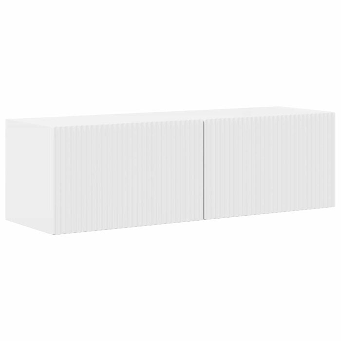 Set comodă TV Pe perete 3 pcs Alb lucios Lemn compozit - WALTI WALTI