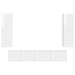 Set comodă TV Pe perete 3 pcs Alb lucios Lemn compozit - WALTI WALTI