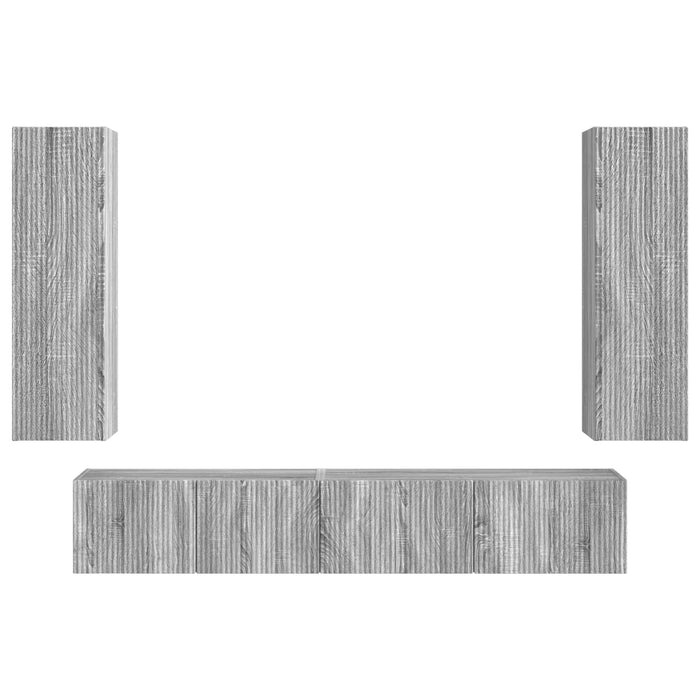 Set comodă TV Pe perete 3 pcs Gri Sonoma Lemn compozit - WALTI WALTI