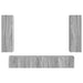 Set comodă TV Pe perete 3 pcs Gri Sonoma Lemn compozit - WALTI WALTI