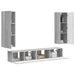 Set comodă TV Pe perete 3 pcs Gri Sonoma Lemn compozit - WALTI WALTI
