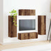 Set comodă TV Pe perete 3 pcs Lemn vechi Lemn compozit - WALTI WALTI