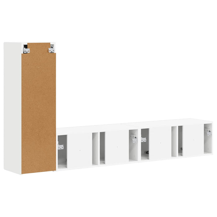 Set comodă TV Pe perete 2 pcs Alb Lemn compozit - WALTI WALTI