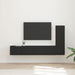 Set comodă TV Pe perete 2 pcs Negru Lemn compozit - WALTI WALTI