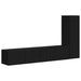 Set comodă TV Pe perete 2 pcs Negru Lemn compozit - WALTI WALTI