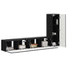 Set comodă TV Pe perete 2 pcs Negru Lemn compozit - WALTI WALTI