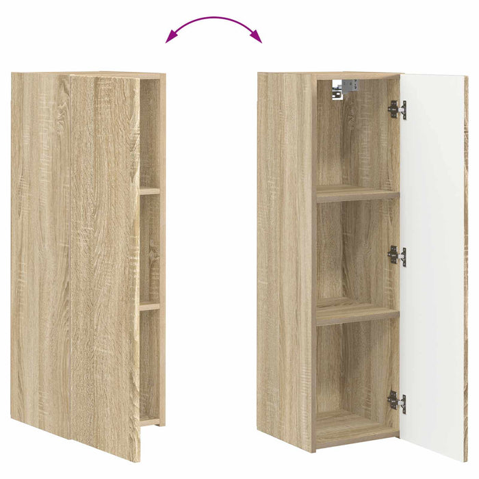 Set comodă TV Pe perete 2 pcs Stejar Sonoma Lemn compozit - WALTI WALTI