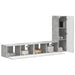 Set comodă TV Pe perete 2 pcs Gri din beton Lemn compozit - WALTI WALTI
