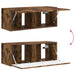 Set comodă TV Pe perete 2 pcs Stejar fumuriu Lemn compozit - WALTI WALTI