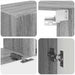 Set comodă TV Pe perete 2 pcs Gri Sonoma Lemn compozit - WALTI WALTI