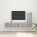 Set comodă TV Pe perete 2 pcs Gri Sonoma Lemn compozit - WALTI WALTI