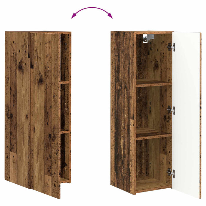 Set comodă TV Pe perete 2 pcs Lemn vechi Lemn compozit - WALTI WALTI