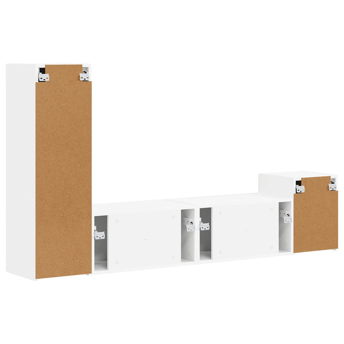Set comodă TV Pe perete 4 pcs Alb Lemn compozit - WALTI WALTI