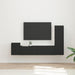 Set comodă TV Pe perete 4 pcs Negru Lemn compozit - WALTI WALTI