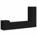 Set comodă TV Pe perete 4 pcs Negru Lemn compozit - WALTI WALTI