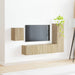 Set comodă TV Pe perete 4 pcs Stejar Sonoma Lemn compozit - WALTI WALTI