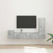 Set comodă TV Pe perete 4 pcs Gri din beton Lemn compozit - WALTI WALTI