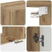 Set comodă TV Pe perete 4 pcs Stejar Artizanal Lemn compozit - WALTI WALTI