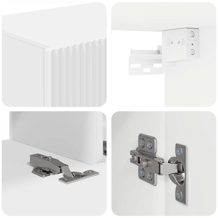 Set comodă TV Pe perete 3 pcs Alb Lemn compozit - WALTI WALTI