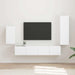 Set comodă TV Pe perete 3 pcs Alb Lemn compozit - WALTI WALTI