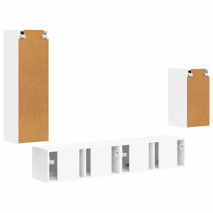 Set comodă TV Pe perete 3 pcs Alb Lemn compozit - WALTI WALTI