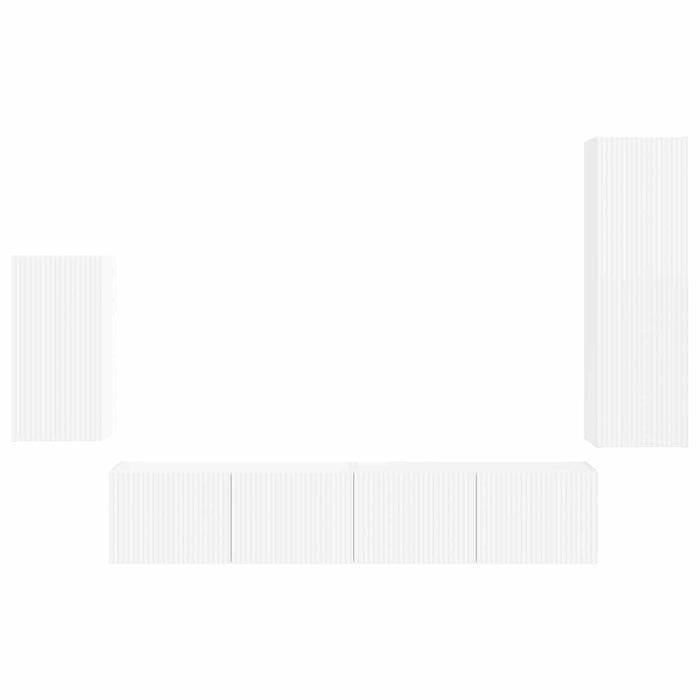 Set comodă TV Pe perete 3 pcs Alb Lemn compozit - WALTI WALTI