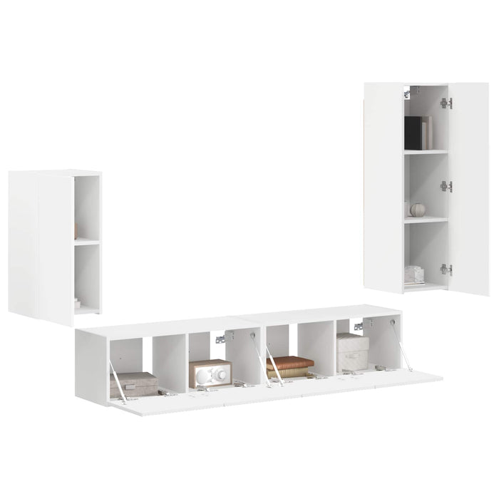 Set comodă TV Pe perete 3 pcs Alb Lemn compozit - WALTI WALTI