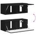 Set comodă TV Pe perete 3 pcs Negru Lemn compozit - WALTI WALTI