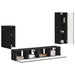 Set comodă TV Pe perete 3 pcs Negru Lemn compozit - WALTI WALTI