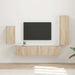 Set comodă TV Pe perete 3 pcs Stejar Sonoma Lemn compozit - WALTI WALTI