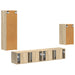Set comodă TV Pe perete 3 pcs Stejar Sonoma Lemn compozit - WALTI WALTI