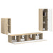 Set comodă TV Pe perete 3 pcs Stejar Sonoma Lemn compozit - WALTI WALTI