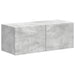 Set comodă TV Pe perete 3 pcs Gri din beton Lemn compozit - WALTI WALTI