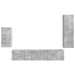 Set comodă TV Pe perete 3 pcs Gri din beton Lemn compozit - WALTI WALTI