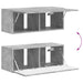 Set comodă TV Pe perete 3 pcs Gri din beton Lemn compozit - WALTI WALTI