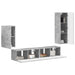 Set comodă TV Pe perete 3 pcs Gri din beton Lemn compozit - WALTI WALTI