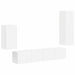 Set comodă TV Pe perete 3 pcs Alb lucios Lemn compozit - WALTI WALTI