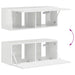 Set comodă TV Pe perete 3 pcs Alb lucios Lemn compozit - WALTI WALTI