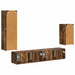 Set comodă TV Pe perete 3 pcs Stejar fumuriu Lemn compozit - WALTI WALTI