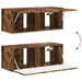 Set comodă TV Pe perete 3 pcs Stejar fumuriu Lemn compozit - WALTI WALTI