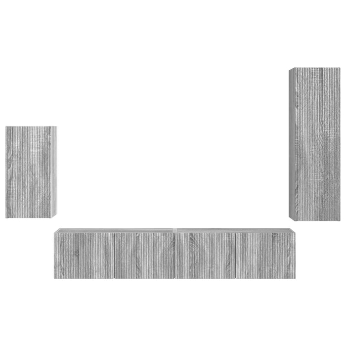 Set comodă TV Pe perete 3 pcs Gri Sonoma Lemn compozit - WALTI WALTI