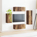 Set comodă TV Pe perete 3 pcs Lemn vechi Lemn compozit - WALTI WALTI