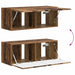 Set comodă TV Pe perete 3 pcs Lemn vechi Lemn compozit - WALTI WALTI