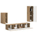 Set comodă TV Pe perete 3 pcs Stejar Artizanal Lemn compozit - WALTI WALTI