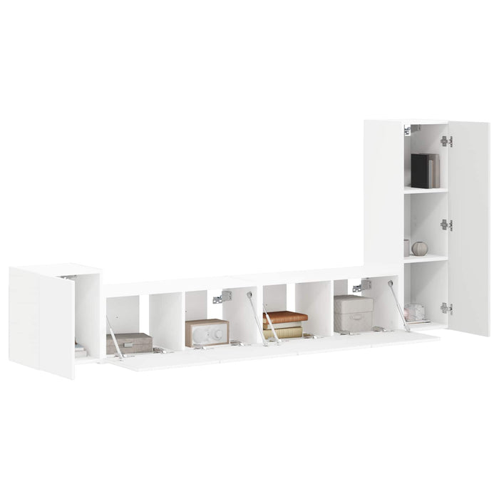 Set comodă TV Pe perete 3 pcs Alb Lemn compozit - WALTI WALTI