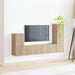 Set comodă TV Pe perete 3 pcs Stejar Sonoma Lemn compozit - WALTI WALTI