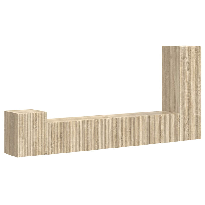 Set comodă TV Pe perete 3 pcs Stejar Sonoma Lemn compozit - WALTI WALTI