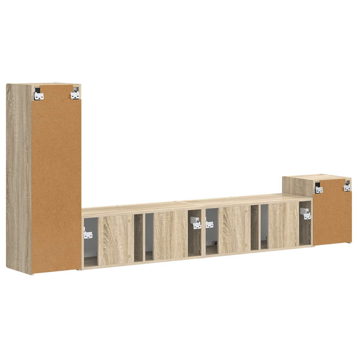 Set comodă TV Pe perete 3 pcs Stejar Sonoma Lemn compozit - WALTI WALTI